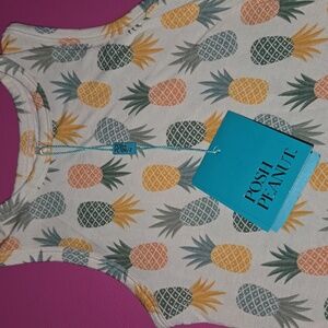 Posh Peanut Bamboo Tropical Pineapple Baby Romper